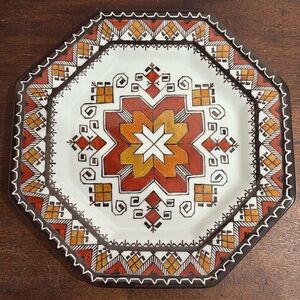 Vintage Brazilian Hand Painted Plate 1987